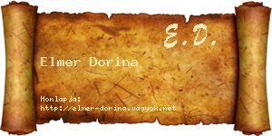 Elmer Dorina névjegykártya